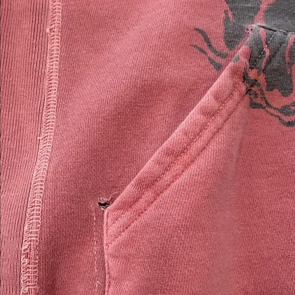 Lucky Brand Pink Hoodie with coy Fish vintage y2k size medium - Picture 4 of 7